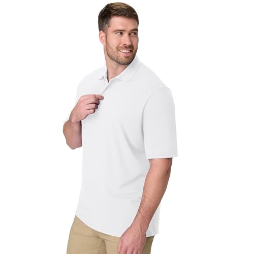 Image of Hanes Men's X-Temp Short Sleeve Polo Shirt, Midweight Men's Shirt