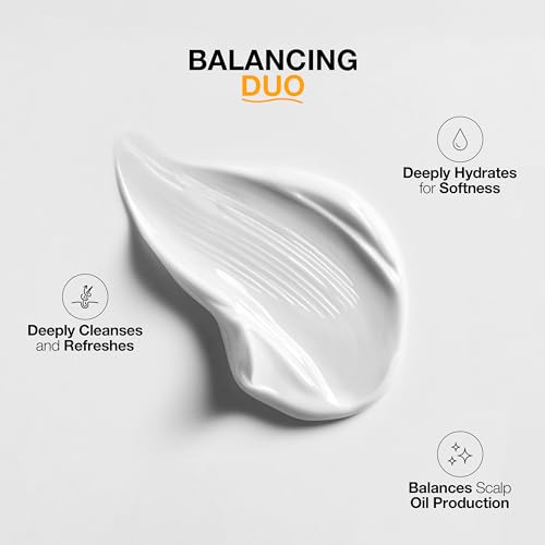 GK Hair Global Keratin Balancing Shampoo And Conditioner 300ml For Oily Hair For Women Hair Restores Scalp pH Level - Sulfate And Paraben Free