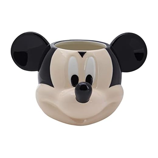 Taza con Forma de Mickey Mouse - Taza Coleccionable Oficial Disney, Regalo para Fans, Gran Capacidad