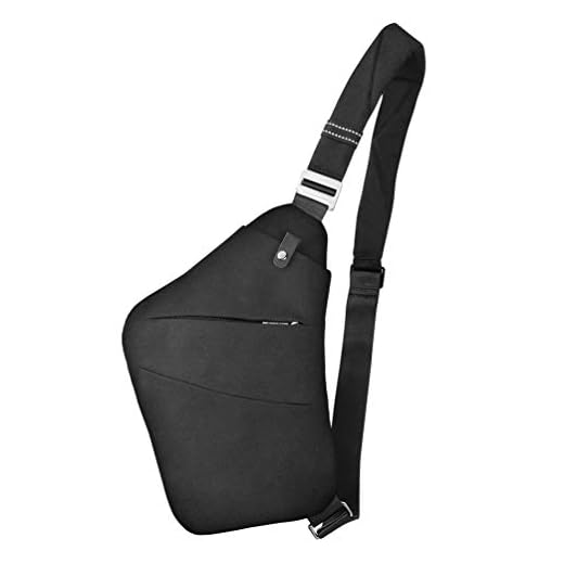 VBIGER Bandoleras Hombre Pequeña Bolso Pecho Hombre Anti-Robo Casual Mochila Sling Bandoleras Cruzada Crossbody de Viaje (negro1) 1