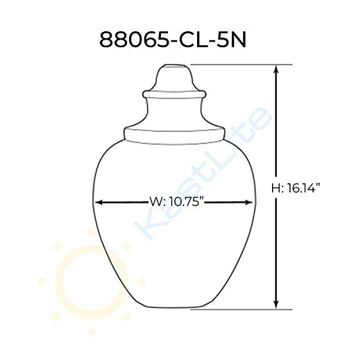 Image of KASTLITE 88065-CL-5N Polycarbonate Clear Neckless Acorn | 16.14 inch Height x 10.75 inch Width x 5.25 inch Diameter | Manufactured in the USA