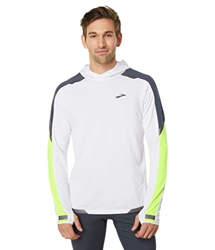 Brooks Run Visible Thermal Hoodie White/Asphalt/Nightlife SM