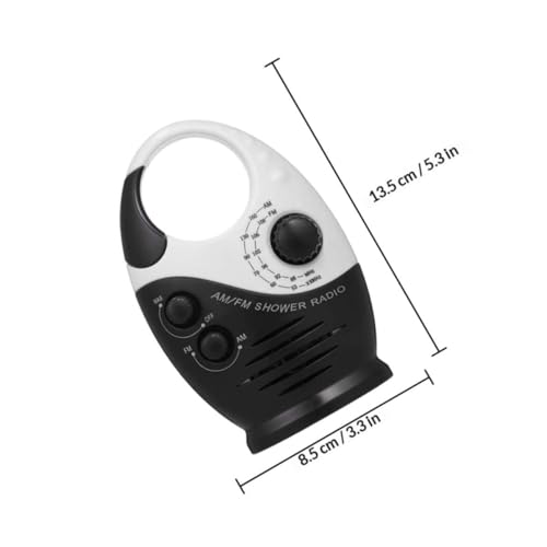 Radio portátil AM/FM impermeable con gancho de plástico para viajes 2