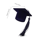 ULDIGI Caja para Anillo Azul Flocado, Joyero Portátil y Fácil de Abrir, Adecuado para Regalos para Graduacion y Almacenamiento de Anillos y Pendientes