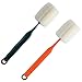 Brosse de Bouteille de Éponge la Nettoyeur Bouteille 2pcs Goupillon Biberon Brosse 27 Cm de Long pour Biberons ， Carafes,Les Tasses ， Biberon en Verre ，Bouteilles d'eau, Thermos（Orange,Vert）