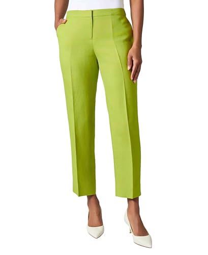 Kasper Women's Fly Front Elastic Back Pant W/Side Slit