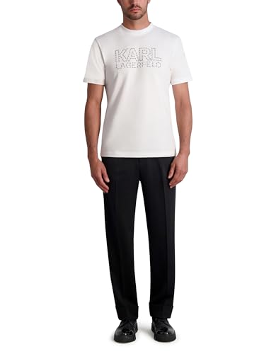 KARL LAGERFELD Men's Wide Leg Stretchy Soft Dress Pant