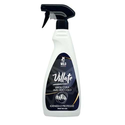 Wild Horses | Villate Spray, Lozione Detergente ed Igenizzante per la Pulizia e la Protezione del Fettone, Prodotto Pulente e Protettivo, Rimuove Impurità dallo Zoccolo, 500ml