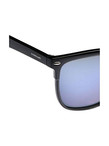 Image of Giordano UV Protected Men's Wayfarer Sunglasses - (57 I Blue Lens , Medium)