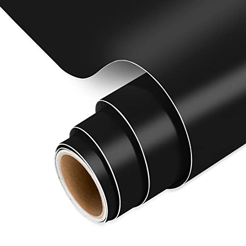 IModeur Matte Black Permanent Vinyl Roll - 30.5 x 152.5 cm Self Adhesive Vinyl for Cup, Black Vinyl for Birthday Gift, Party Ornaments, Home Decor
