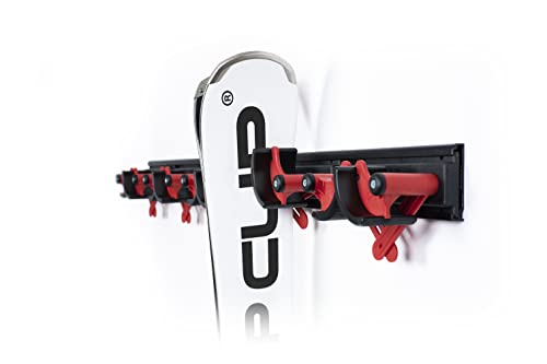 Flip Clip Regular5 K | Universalhalterung | Skihalterung | Snowboardhalterung | Wandhalterung | Gerätehalter | Werkzeughalterung | Aus Aluminium und Glasfaserverstärktem Kunststoff