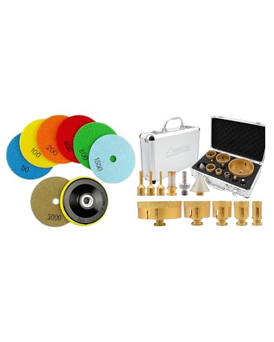 Forets diamantés secs M14 et disques SHDIATOOL pour perçage meulage du carrelage