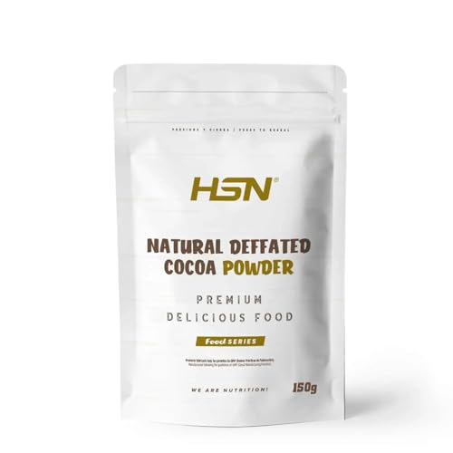 HSN Cacao Natural Desgrasado (No Alcalinizado) | 150g | 100% Puro Sabor Natural | Sin Azucares Añadidos Sin Edulcorantes | No Incluye Dosificador | No-GMO, Vegano, Sin Gluten