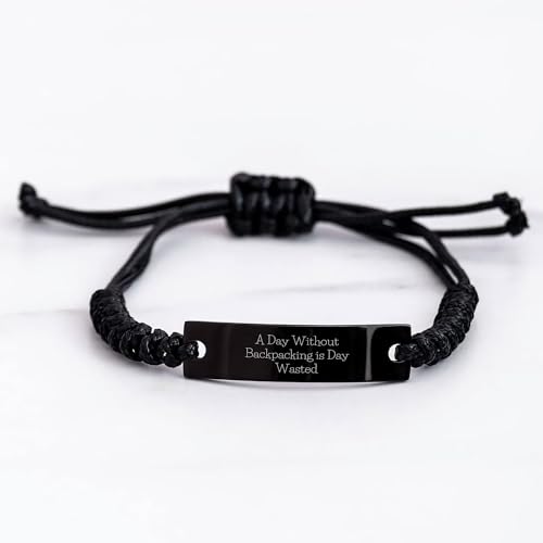 Backpacking Rope Bracelet, Funny Inspirational Gift for Men Women Friends Coworkers Family, Christmas Unique Gifts from Men to Men Women, Women to Men Friends, for Backpacking Enthusiasts3