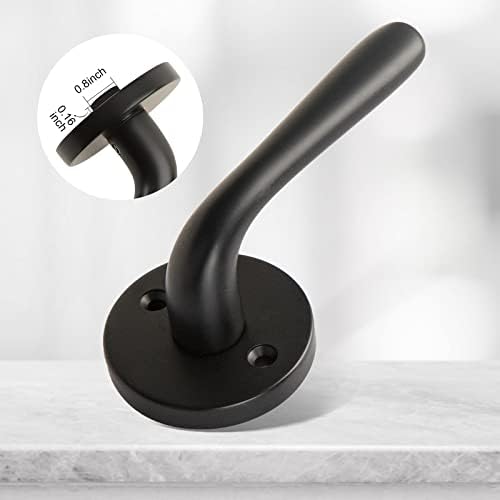 AMERTOPIST 100% Brass Dummy Door Handle，Matte Black Heavy Sturdy Door Handle Lever