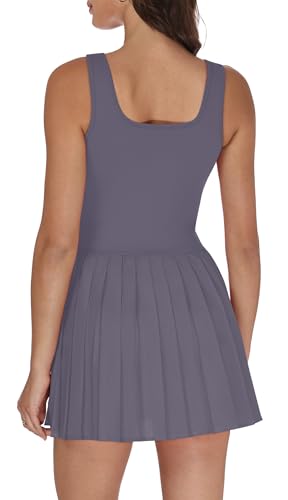 Image of NIASHOT Athletic Dress for Women with Shorts Sleeveless Womens Golf Dress