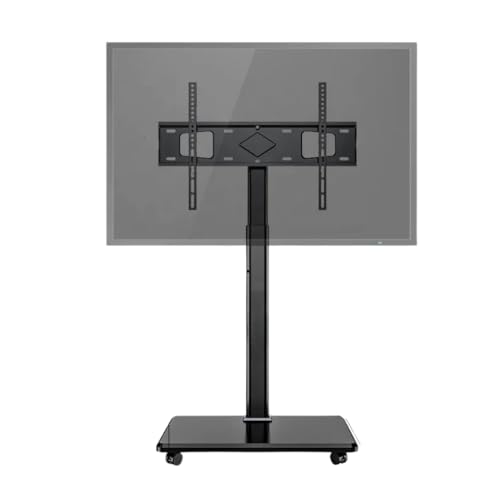 La Mejor Recopilación de pedestal para pantalla de esta semana. 42 ZAPPLA | Soporte TV Móvil Negro, Compatible con televisores y monitores de 27 a 65 pulgadas, Montaje en Suelo con Ruedas Ajustable en Altura, hasta 30kg