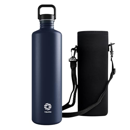 {Cantimploras y Botellas de Agua 2L Cantimploras Botella de agua de acero inoxidable de 2 l, botella de una sola pared de 2 litros, azul oscuro
