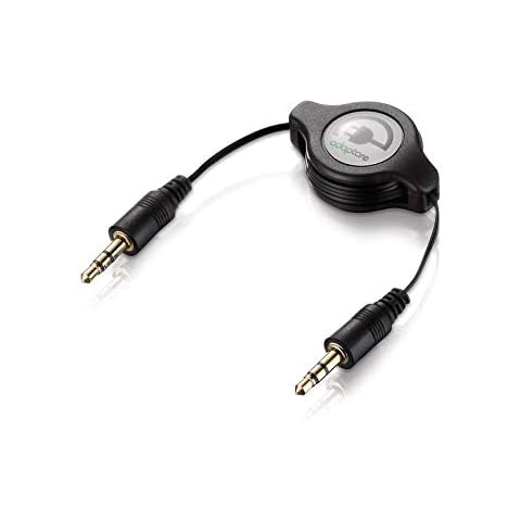 adaptare 10016 Audiokabel 3,5mm Klinkenstecker auf 3,5mm Klinkenstecker, aufrollbar, 0,8m, schwarz Cover