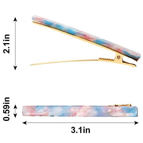 Cobahom 6 Pcs Duckbill Hair Clips, Acrylic Resin Hair Clip Metal Duck Teeth Hair Pins Chic Tortoise Shell Hair Barrettes For Thick Hair thumb #2