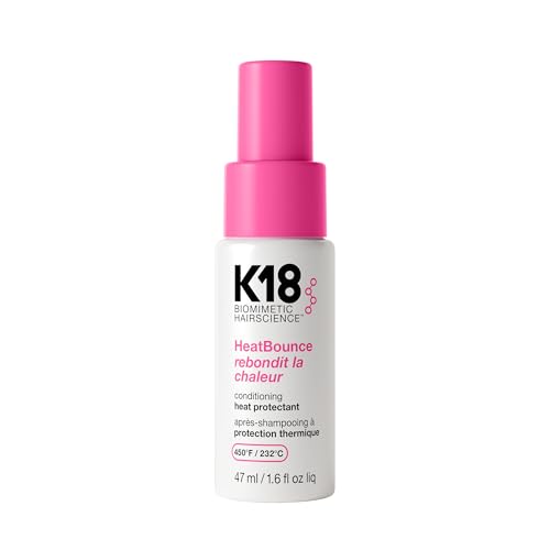 K18 HeatBounce, acondicionador protector térmico sin aclarado, desenreda, suaviza y protege el cabello, 47 ml