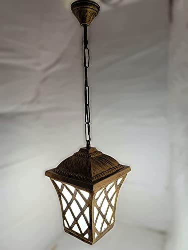 Image of B22 Holder Cast Aluminium Antic Standard Hanging Light for House Lobby Balcony & Garden