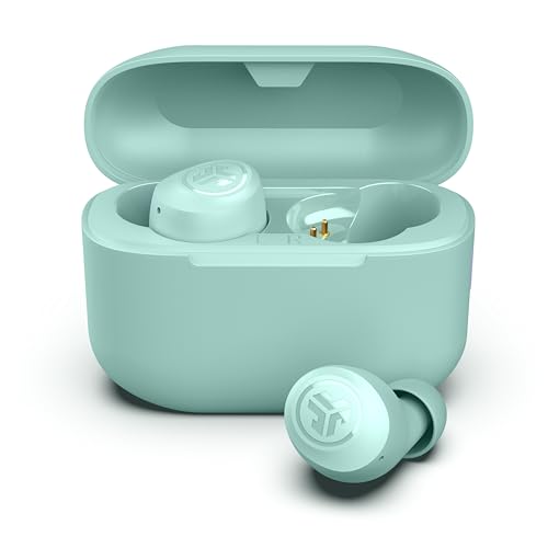 JLab Go Air Pop+ True Wireless Earbuds, In Ear Headphones, Bluetooth Earphones, 35H Playtime Ear Buds, Bluetooth Earbuds with Microphone, USB-C Charging Case, Dual Connect, EQ3 Sound, Mint Green