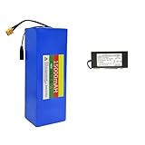 Batería de bicicleta eléctrica, Batería de iones de litio recargable 13S4P de 48 V y 15 000 mAh 18650 for bicicleta eléctrica con BMS y cargador para reemplazo de bicicleta eléctrica(JST -XT30-1batter