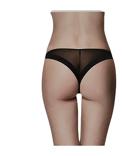 LORMAR Brasileña mujer corte vivo y retro efecto extra colores desnudo negro y blanco Extra, Negro , 4