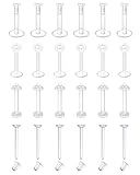 MODRSA 16g 20g Clear Earrings Clear Cartilage Earrings Stud Plastic Earrings Clear Lip Rings Push on...