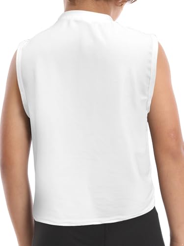 Yeahdor Kids Boys Goalkeeper Soccer Jersey Padded Baseball Chest Protector Shirt Protective Tank Tops Vest White 10-12 Years4