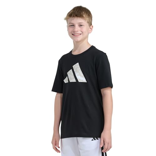 Image of adidas Boys Short Sleeve T-Shirt Camouflage Logo Tee