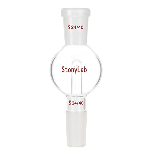 stonylab Rotary Evaporator Bump Trap 24/40 Outer Upper Joint, 24/40 Standard Taper Inner Lower Joint, 100 ml