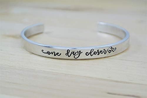 One Day Closer Bracelet, Long Distance Relationship Jewelry, Deployment Gift For Her, Deployment Countdown, LDR Love