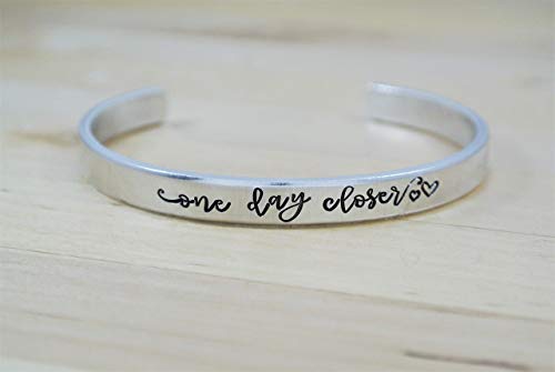 One Day Closer Bracelet, Long Distance Relationship Jewelry, Deployment Gift For Her, Deployment Countdown, LDR Love