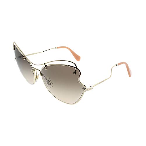 Preisvergleich Produktbild Miu Miu Damen 0Mu56Rs Zvn3D0 61 Sonnenbrille, Gold (Pale Gold / Lightbrowngradlightgrey)