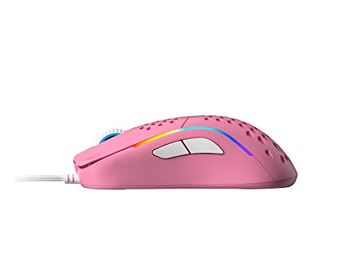 HK Gaming NAOS M Ultra Lightweight Honeycomb Shell Ambidextrous Wired RGB Gaming Mouse 12 000 cpi - 7 Buttons - 59 g (Naos-M, Prism Pink Limited Edition) - Thumbnail 2