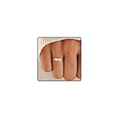 LIU JUN Freshwater Pearl Ring For Women, 14k Gold Plated Natural Freshwater Baroque Stainless Steel Stackable Engagement Rings Boho Fashion Gift Jewelry (Freshwater Pearl Gold 6)