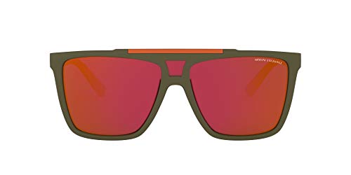 AX Armani Exchange mens Ax4079s Sunglasses, Matte Army Green, 0 mm US