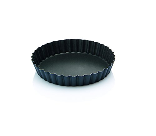 fruta tartaletas de/Quiche Forma De acero – con Exopan PTFE antiadherente en negro, Premium de calidad, no spülmaschinentauglich/diámetro 10,5 cm, altura: 1,8 cm