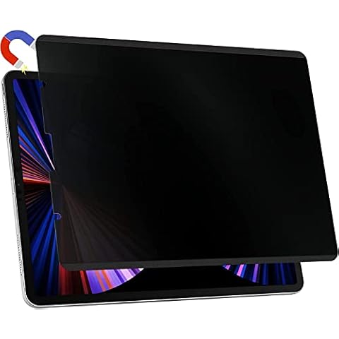 Mamol Magnetic iPad Pro 12.9 Privacy Screen Protector 2021 2020 2018, Removable Reusable Anti Spy Blue Light Glare Privacy Filter for Apple iPad Pro 12.9" 5th 4th 3rd Generation, Bubble Free Cover