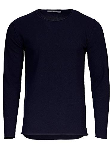 Pull en maille homme col rond KONSTANTIN tricot chaud pour hiver et automne