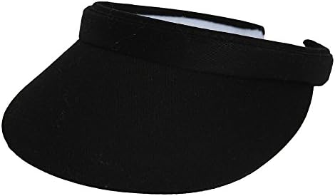 TopHeadwear Sports Cotton Twill Clip-On Visor - Black