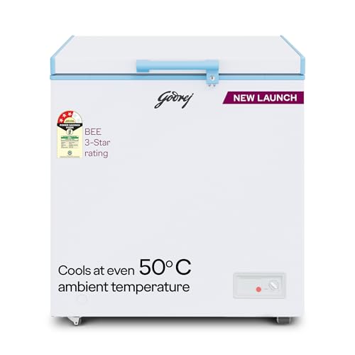 Image of Godrej DH ESNCH 230C 1HCGP RW with 5 Years Comprehensive Warranty, Pentacool+ Cooling, D-Cool technology, Cools even at 50 C, Single Door Convertible Deep Freezer (207L 3 Star, White)