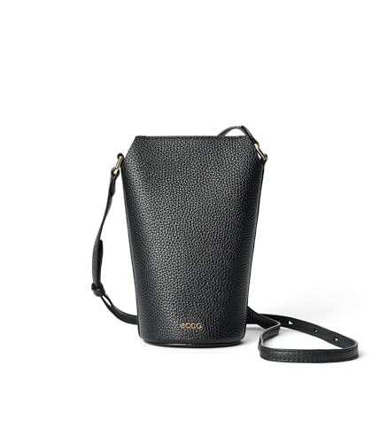 ECCO Pot Bag, Black Pebbled Leather