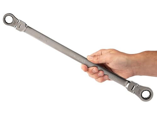 Image of TEKTON 3 /4 x 13 /16 Inch Long Flex Head Ratcheting Box End Wrench | WRB36319