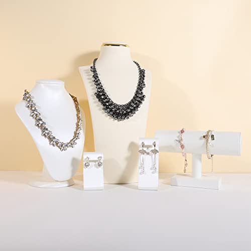 GemeShou Beige necklace display stands for selling, Velvet necklace storage organizer, Necklace mannequin jewelry bust holder for boutique store【Beige-Large height 13 inch】 by GemeShou - Image 7