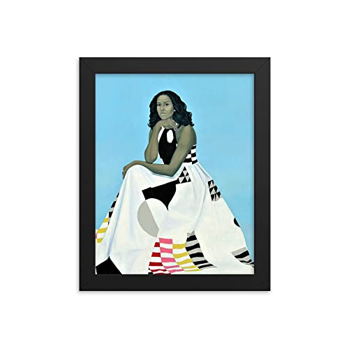 First Lady Michelle Obama Framed Print- Sturdy Black Samba Wood