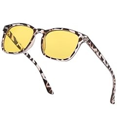White Tortoise Frame Night Vision Glasses