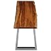 vidaXL Madera Acacia Maciza Banco Acero Inoxidable Casa Hogar Jardín Sala Cocina...